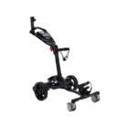 Modern electric golf caddy with GPS holder and umbrella mount