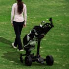 Ultra-slim electric golf cart with lightweight aluminum frame