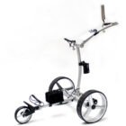 Lightweight electric golf trolley with foldable design for effortless course mobility