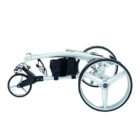 Durable electric golf trolley with quiet motor and smooth handling