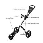 Quick-fold golf trolley with lightweight aluminum frame