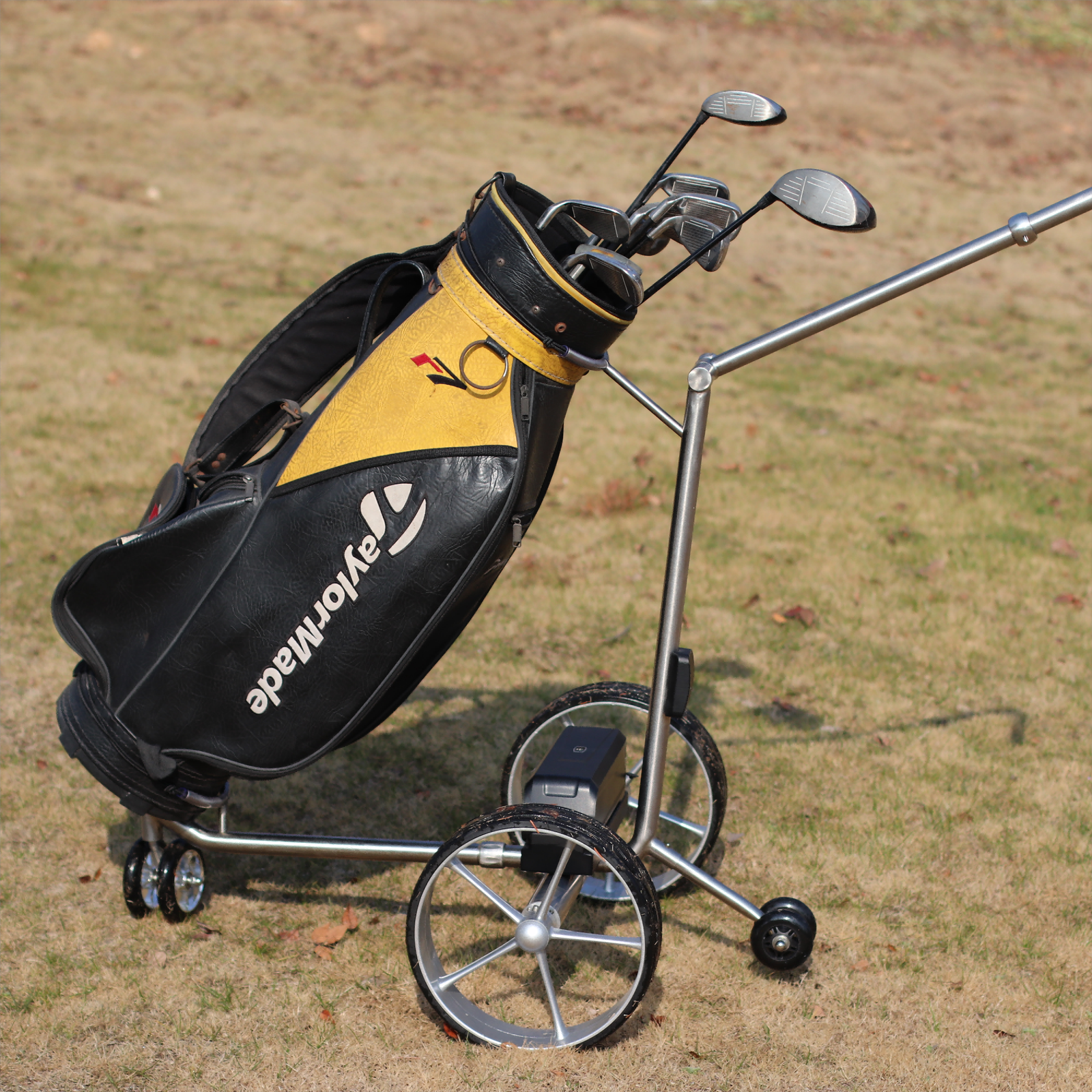 Remote-control electric golf trolley with adjustable speed settings