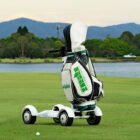 Stable golf scooter with ergonomic design for easy control