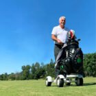 Durable electric golf scooter with long-lasting battery power