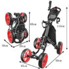 Lightweight golf cart with adjustable height handle
