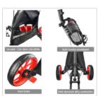 Easy-push golf caddy with strong wheels for any terrain