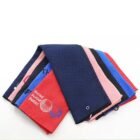 Lightweight waffle weave golf towel, ideal for wiping golf balls and club heads during play