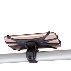 Lightweight golf phone holder clipped to carry bag